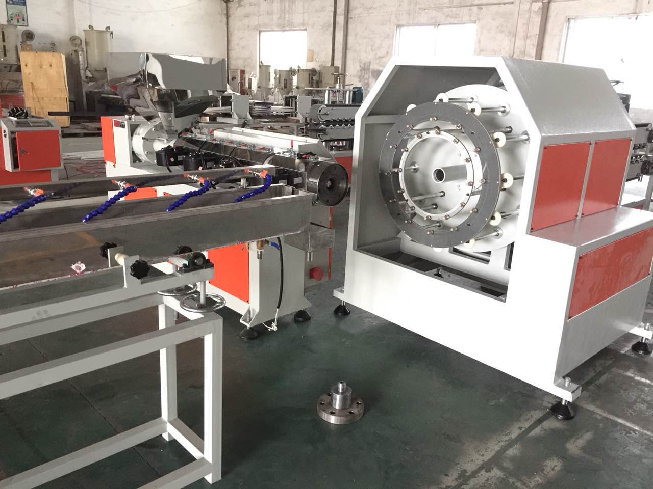 PVC twinsted reinforce pressure tube extruder