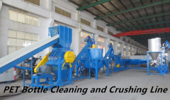 PET crushing and washing line